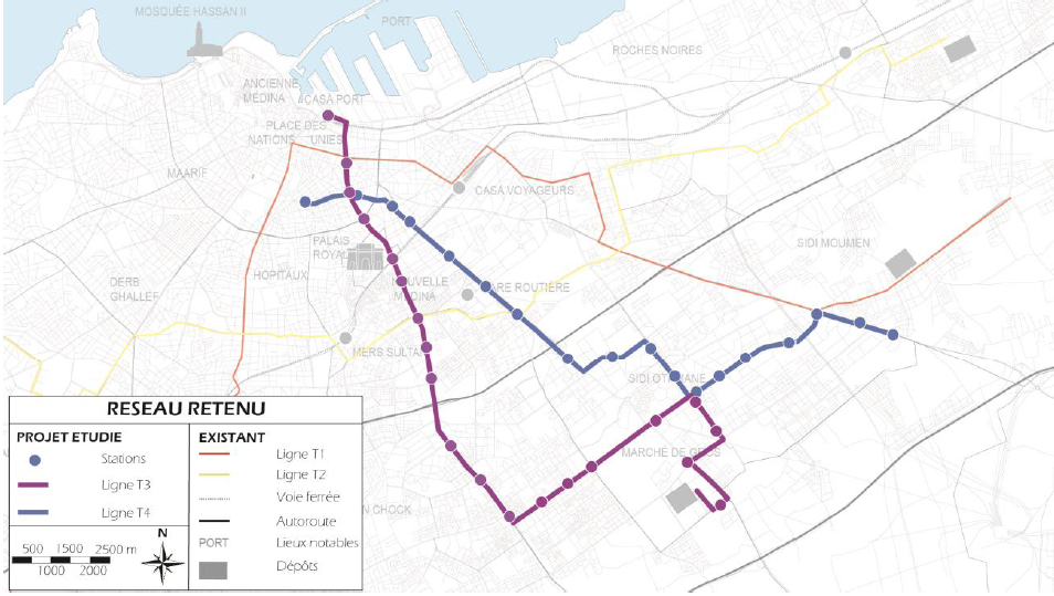 Extension Tramway Casablanca - Lignes T3 et T4